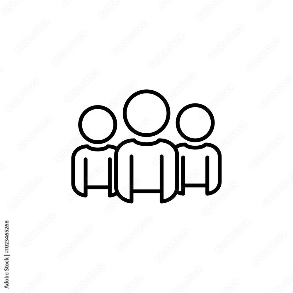 Simple icon representing a group or team of people. Simple icon representing a group or team of people.