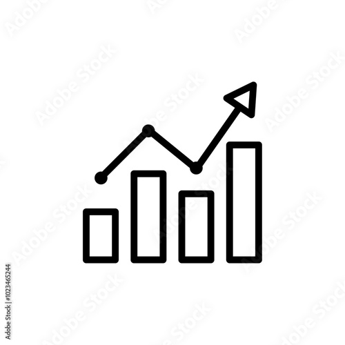 A bar chart icon representing data, statistics, or business growth, commonly used in financial or analytical contexts.