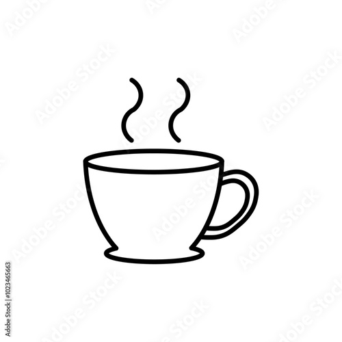 A simple hot tea icon symbolizing warm beverages or comfort.