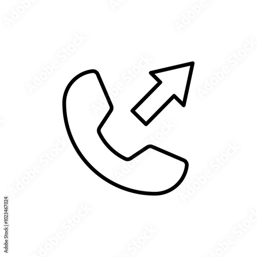 An icon symbolizing an outgoing phone call.