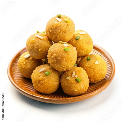 Indian famous laddu on a isolated background