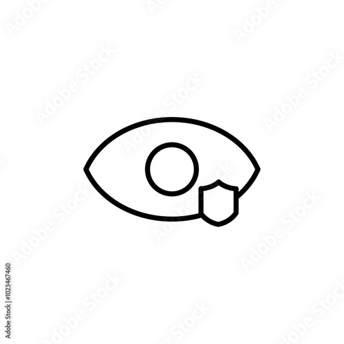 Simple outline of an eye with a slash, representing privacy or hidden content.