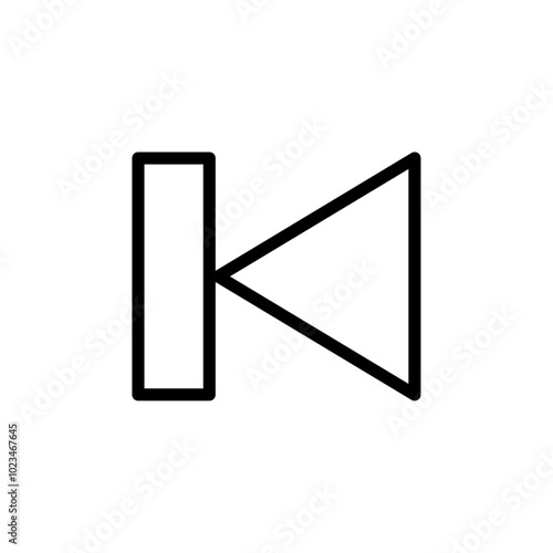 A rewind button icon symbolizing media controls or going back.