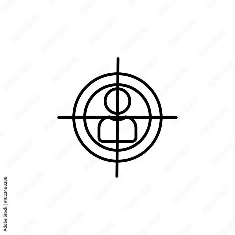 Simple outline of a target with a bullseye, representing accuracy or goals. Simple outline of a target with a bullseye, representing accuracy or goals.