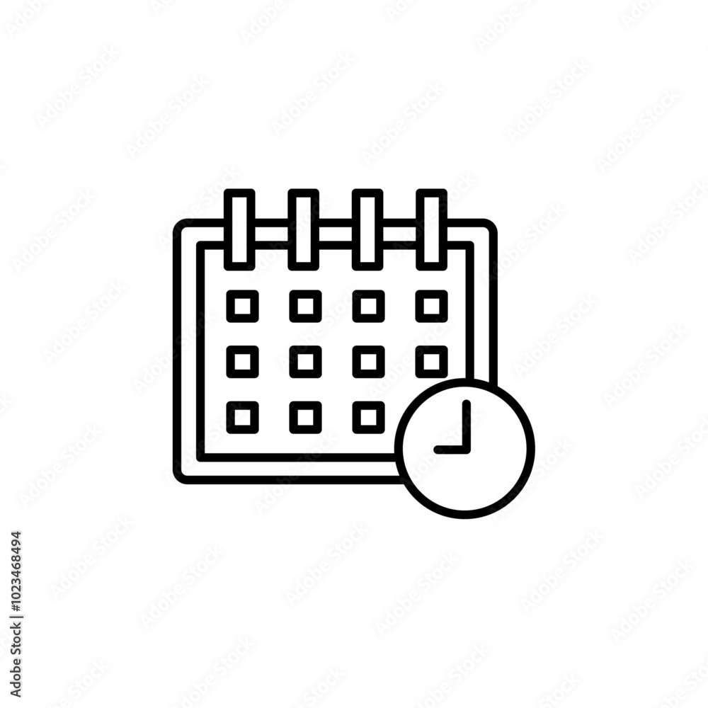 A simple calendar icon representing time management or scheduling. A simple calendar icon representing time management or scheduling.