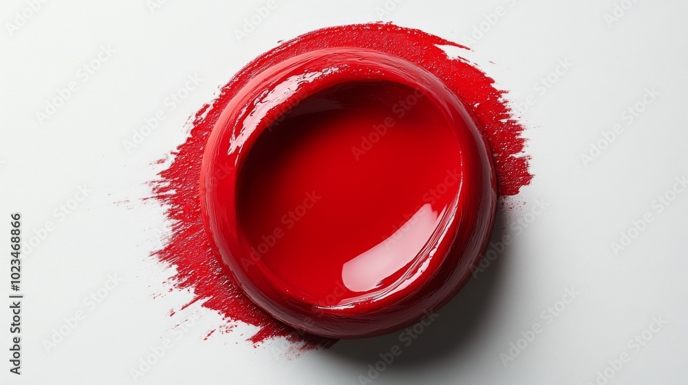 Abstract Red Paint Swirl