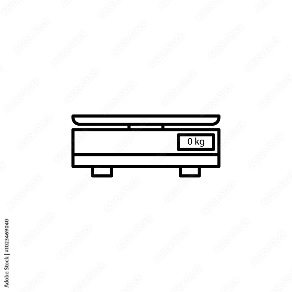 A scale icon symbolizing weight measurement or fitness tracking. A scale icon symbolizing weight measurement or fitness tracking.