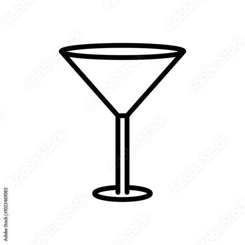 Icon of a wine glass representing alcoholic beverages or social gatherings.