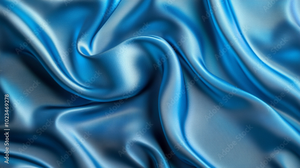 luxurious and elegant blue wavy silk satin fabric. luxurious and elegant blue wavy silk satin fabric.