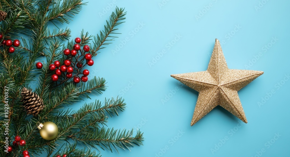 Festive Christmas Decorations with a Glittery Star Festive Christmas Decorations with a Glittery Star