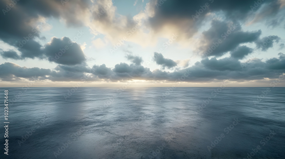 Sea Clouds And Water Realistic Image Sea Clouds And Water Realistic Image