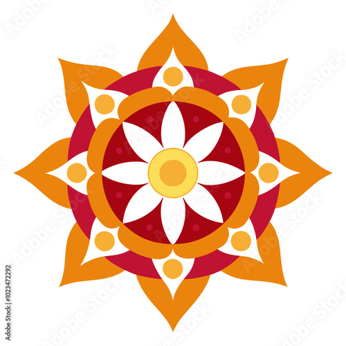 Traditional mandala | vector illustration on white background