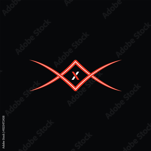 Letter X Abstract Representation logo