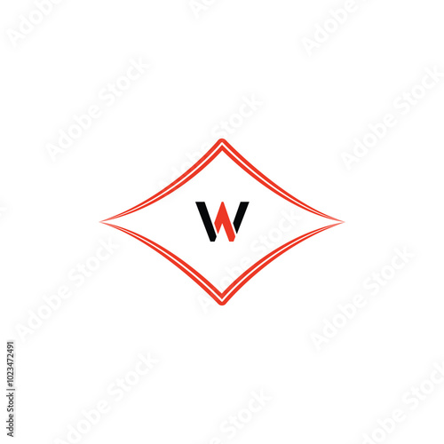 Letter W logo design in a moden geometric style