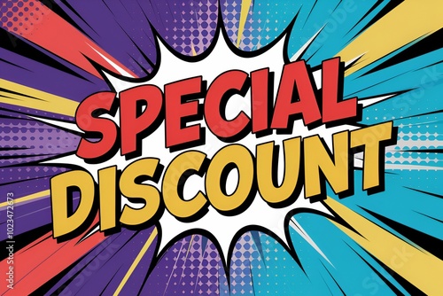 A colorful comic book style poster with the words 