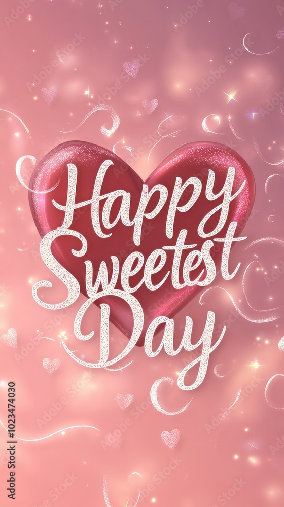 A vibrant heart surrounded by pastel swirls conveys a joyful Sweetest Day message A vibrant heart surrounded by pastel swirls conveys a joyful Sweetest Day message