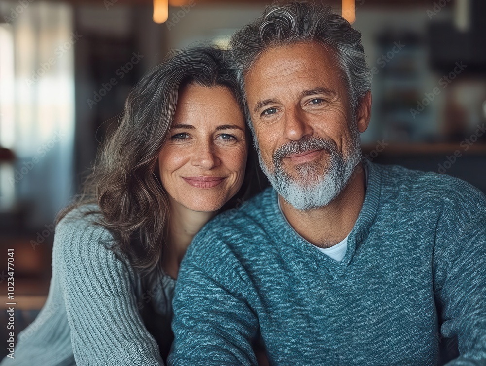 Happy mature couple smiling at the camera. Happy mature couple smiling at the camera.