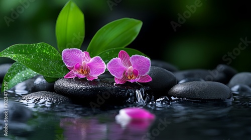 Serene Zen Composition with Stones and Water