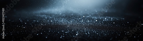 Abstract Dark Background with Glimmering Light and Bokeh Effects