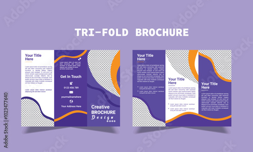 Corporate tri fold brochure templet design eps 10 format