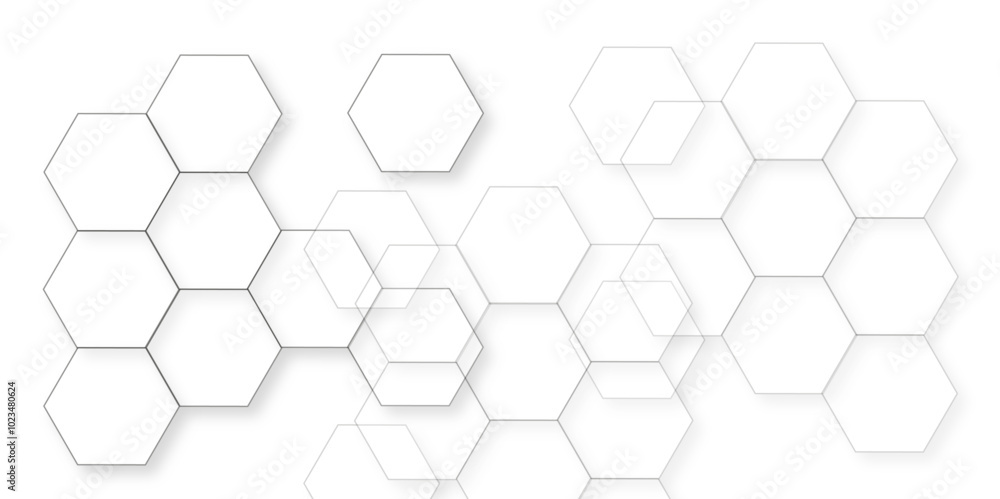 Abstract white background with hexagon and hexagonal background. Luxury white pattern with hexagons. abstract 3d hexagonal background with shadow. 3D futuristic abstract honeycomb mosaic background. Abstract white background with hexagon and hexagonal background. Luxury white pattern with hexagons. abstract 3d hexagonal background with shadow. 3D futuristic abstract honeycomb mosaic background.