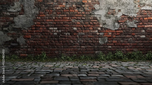 The Brick Wall and Cobblestones photo