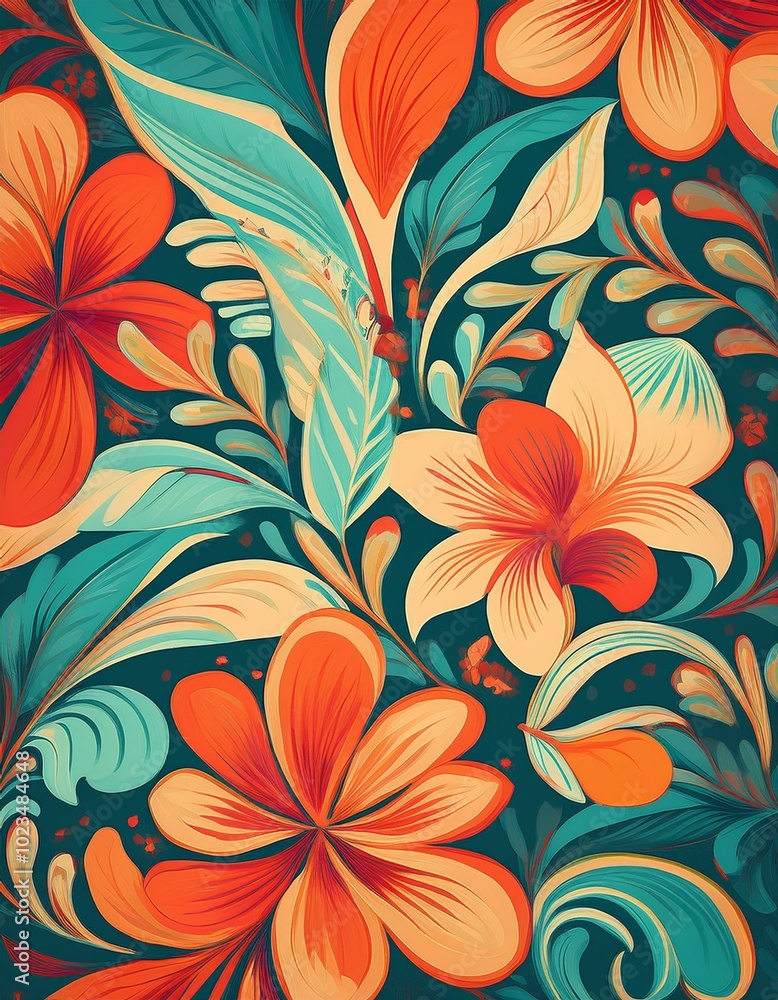 Vibrant floral pattern Vibrant floral pattern