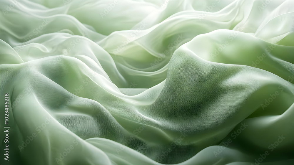 Obraz premium Abstract Green Fabric Texture Illustration