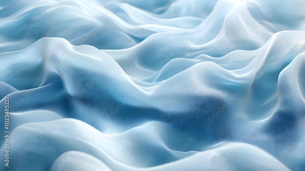Abstract 3D Blue Wavy Texture Illustration Abstract 3D Blue Wavy Texture Illustration