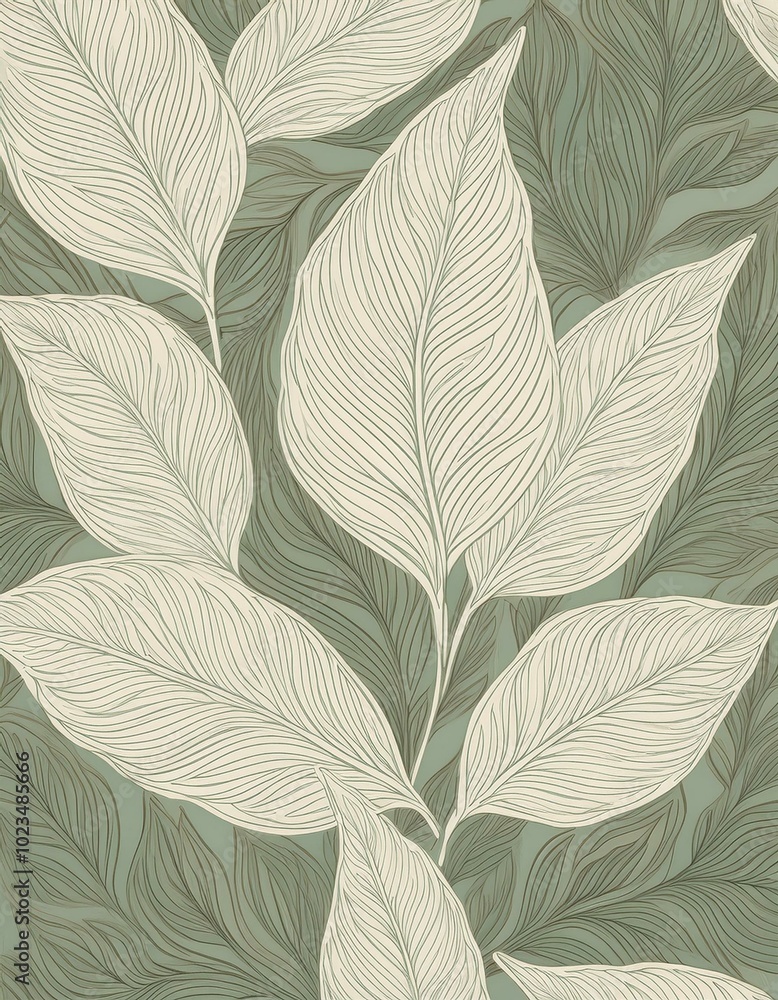 Abstract green leaf pattern Abstract green leaf pattern