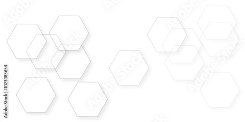 Abstract white background with hexagon and hexagonal background. Luxury white pattern with hexagons. abstract 3d hexagonal background with shadow. 3D futuristic abstract honeycomb mosaic background.