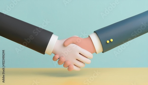 Business Deal Sealed: A 3D ...