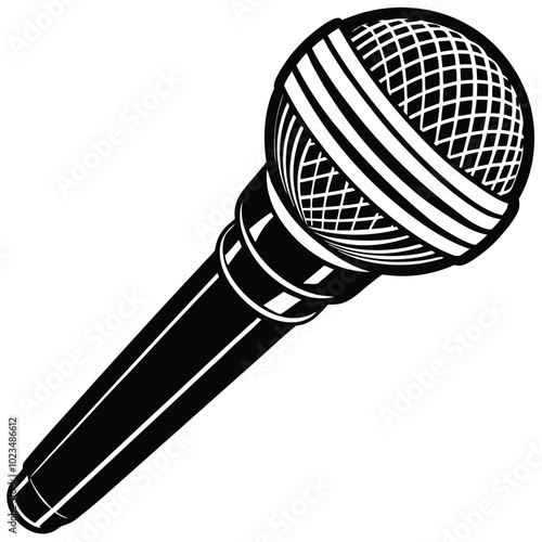 microphone vector silhouette.