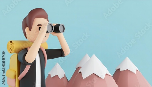Adventurous 3D Cartoon Hike...