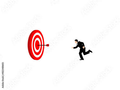 businessman with target