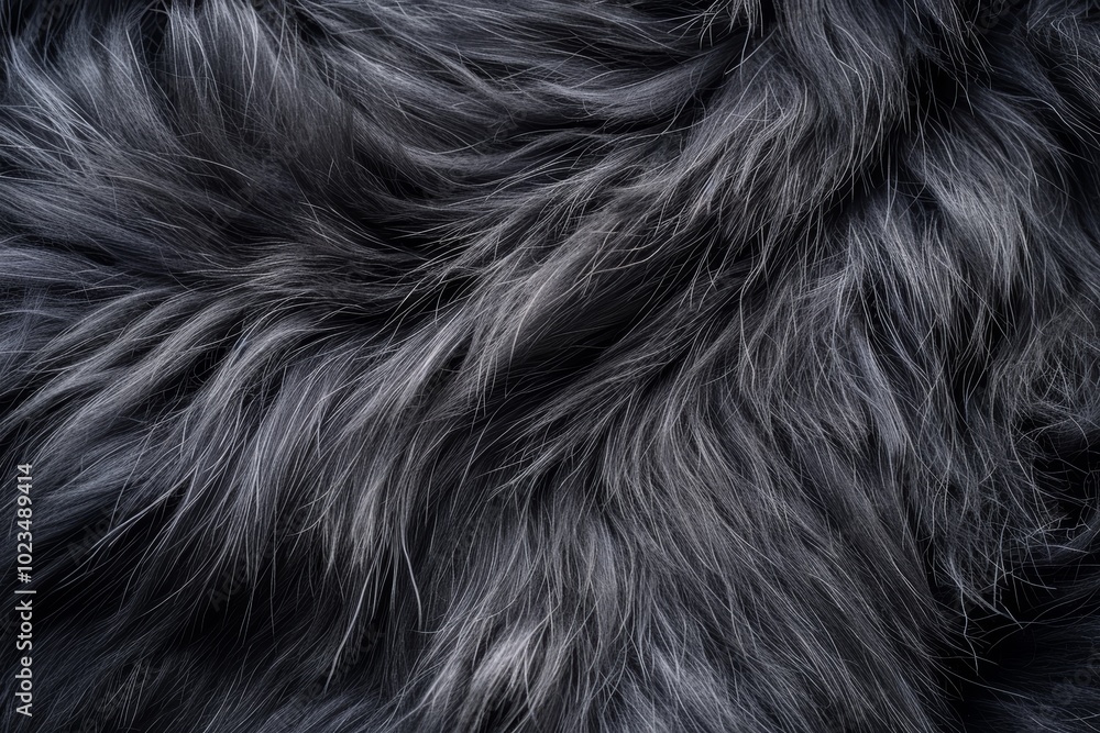 Fototapeta premium Luxurious gray fur texture background