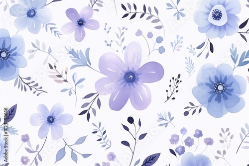 Watercolor flower pattern backgrounds abstract.