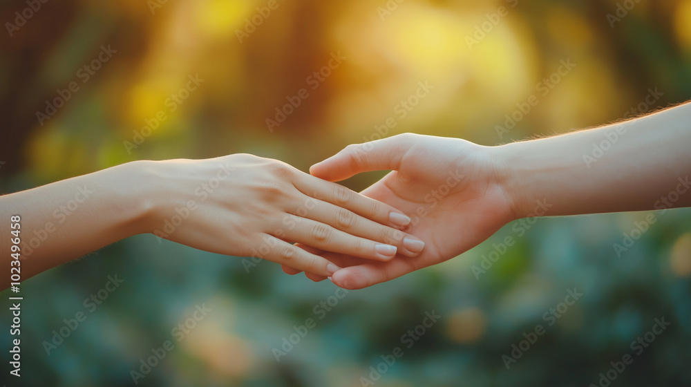 An image of someone extending a hand to another, symbolizing reaching out and support for mental health, with copy space, World Mental Health Day An image of someone extending a hand to another, symbolizing reaching out and support for mental health, with copy space, World Mental Health Day