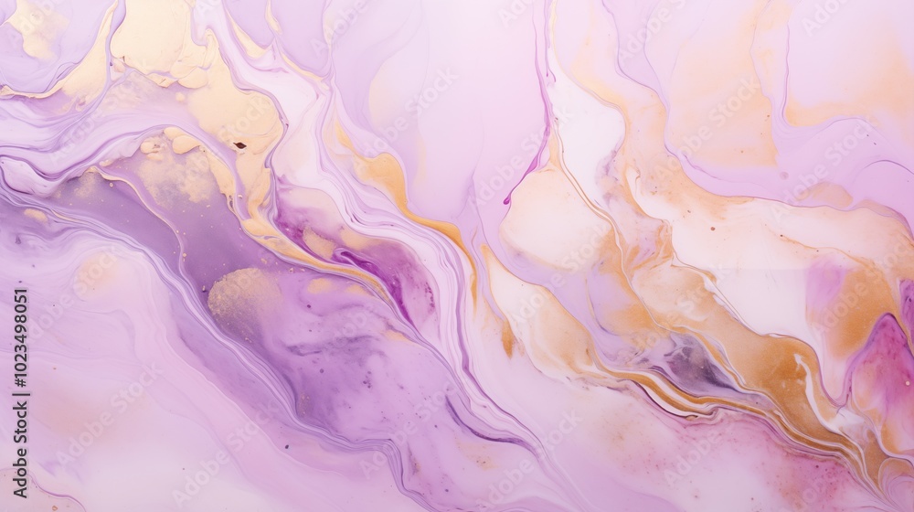Abstract Pink and Gold Fluid Art Painting with Marble Texture Abstract Pink and Gold Fluid Art Painting with Marble Texture