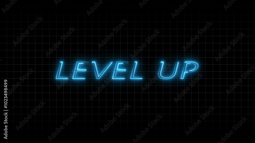 Blue neon text animation. Blue neon text animation.