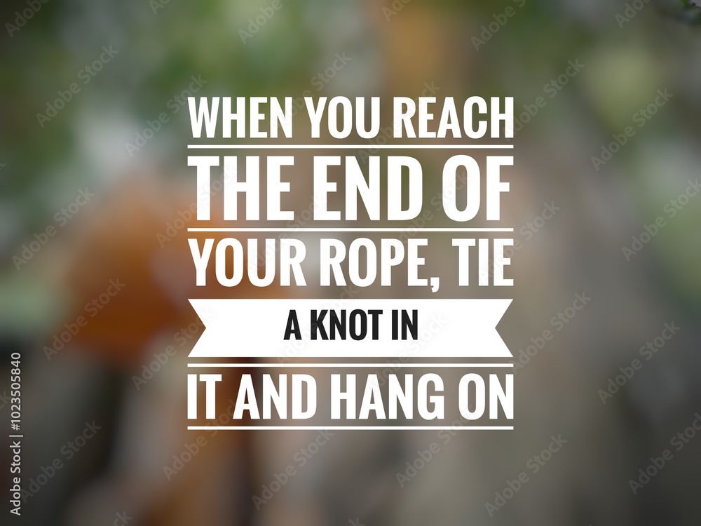 Fototapeta premium Inspirational motivation quote in bokeh background