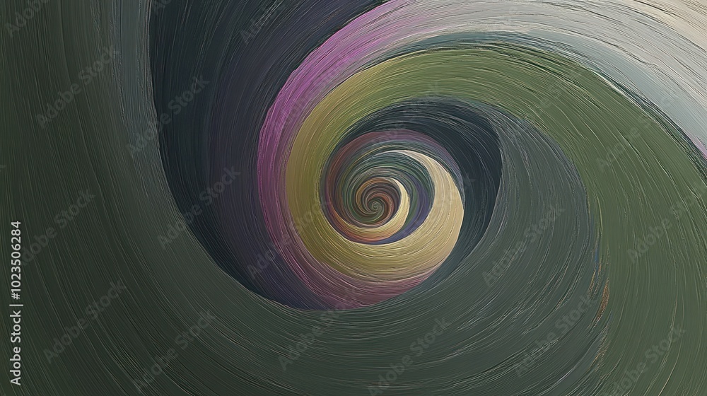 Naklejka premium A swirling abstract design featuring blended colors in a spiral pattern.