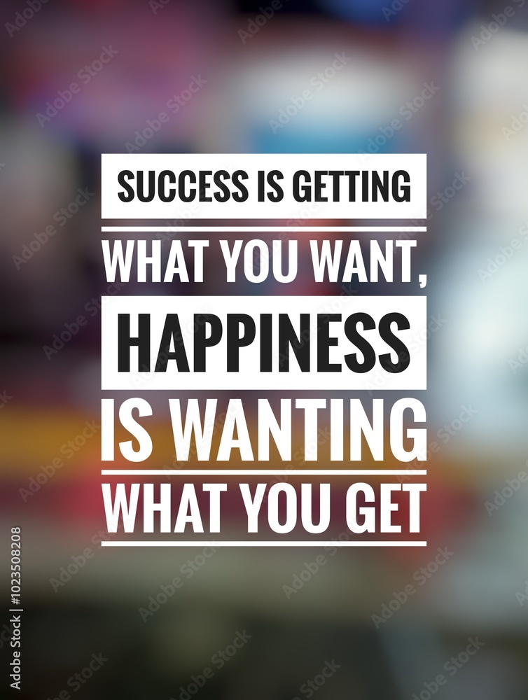 Fototapeta premium Inspirational motivation quote in bokeh background