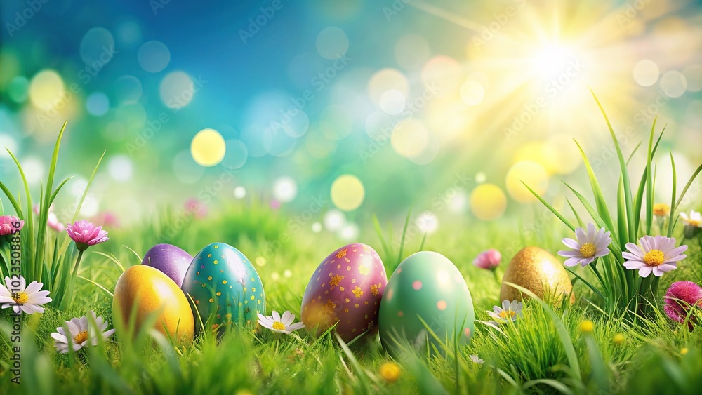 Illustrative Easter background with blurred depth of field Illustrative Easter background with blurred depth of field