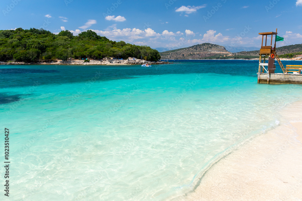 paradise beach in Ksamil in Albania