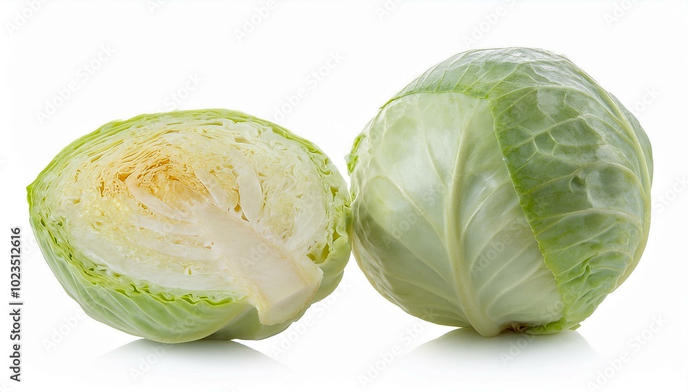 Ripe cabbage isolated on a white background. Ripe cabbage isolated on a white background.