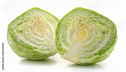  Ripe cabbage isolated on a white background. photo