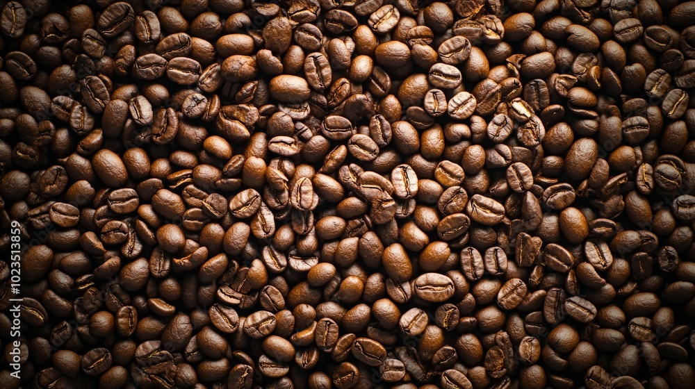 A background of roasted coffee beans A background of roasted coffee beans