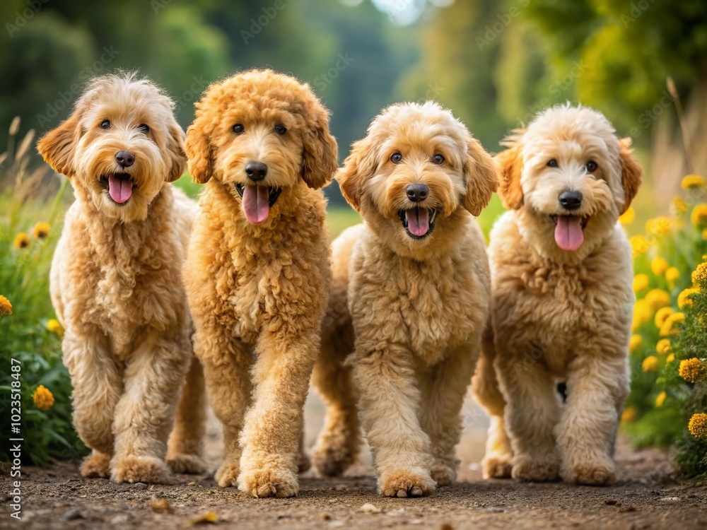 Adorable Goldendoodle Images Showcasing Their Playful Nature and Fluffy Coats in Various Settings and Activities