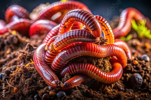 African Night Crawlers: Essential Composting Worms for Sustainable Gardening and Soil Enrichment in Eco-Friendly photo